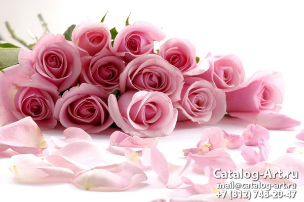 Натяжные потолки с фотопечатью - Розовые розы 23